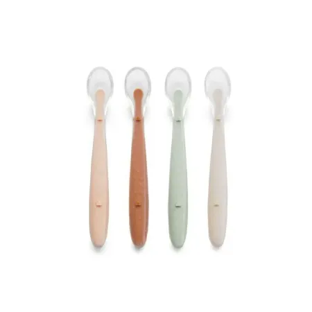 Set 4 Lingurite Jane Din Silicon 1.2 X 1.5 X 14.7Cm BPA Free Sunset Multicolor