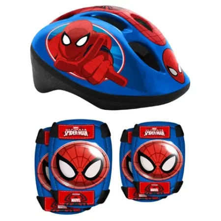 Set Casca Protectie Stamp SM250507 Marvel Genunchiere si Cotiere Sigure si Confortabile Reglabile Marime 50/56Cm 3Ani+ Multicolor
