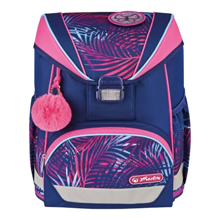 Ghiozdan Scoala Herlitz Ultralight Motiv Tropical Chill 15L Albastru/Roz