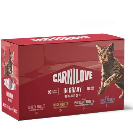 Hrana Umeda pentru Pisici CARNILOVE Mix de Arome 12x 85g