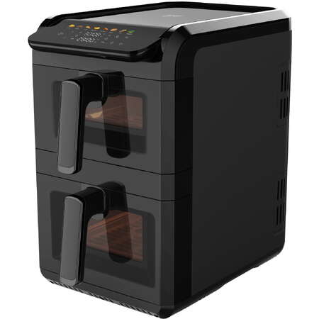 Friteuza Cu Aer Cald Adler Duală 10 L 2700 W Cu Două Coșuri De 4 L Și 6 L Control Independent Ferestre De Vizualizare Afișaj LED 8 Programe 80–200°C
