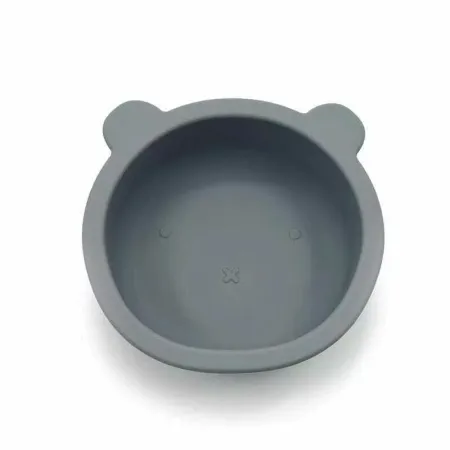 Castron Bocioland Silicon cu Ventuza Ursulet Fara BPA 6Luni+ Gri