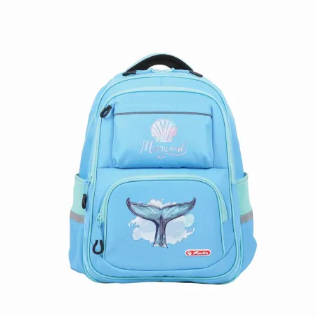 Rucsac Scoala Herlitz Spark Model Mermaid Sistem Antigravitatie Albastru Deschis