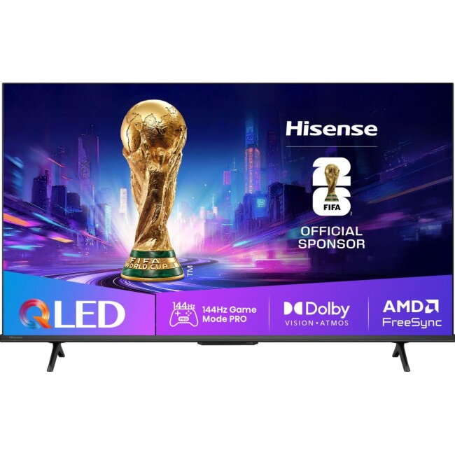 Televizor Hisense 75E7Q PRO 75inch 189cm QLED 4K VidaaOS 144Hz Dolby Atmos Negru