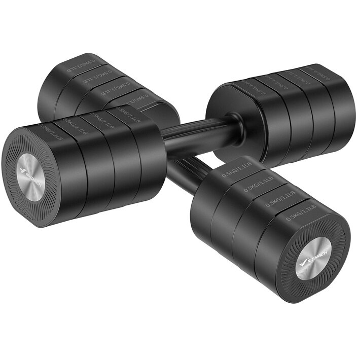 Set 2 Gantere MERACH MR-2444 Greutate Ajustabilă 1-4KG Negru