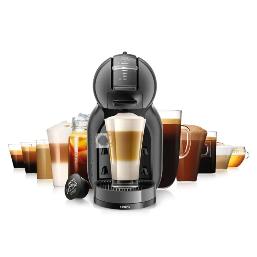 Espressor Automat cu Capsule Krups NESCAFÉ® Dolce Gusto® Mini Me KP123810 Rezervor Apa 0.8L 15 Bari 1500W Gri/Negru