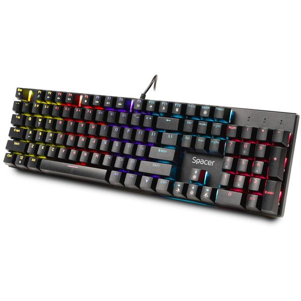 Tastatura Spacer Mecanica USB Gladiator Negru
