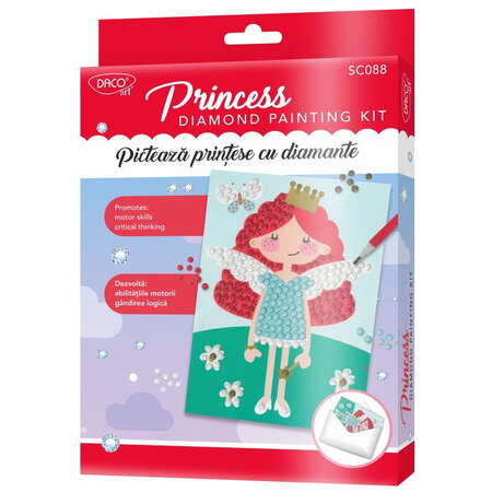 Set Artizanat Creativ DACO Picteaza printese cu diamante +3 ani