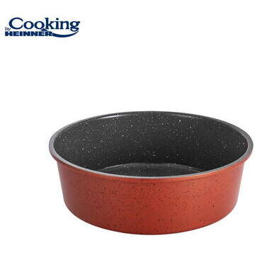 Tava Rotunda Heinner Anca 30x10cm Acoperire Ceramica Ruginiu