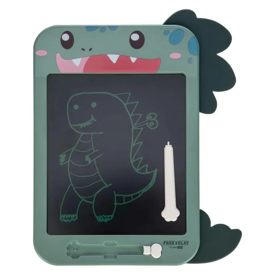 Tableta Grafica Digitala Free2Play Dinozaur LCD Pentru Scris și Desen Ecran Mare 10.5Inch Verde