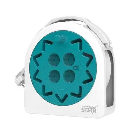Prelungitor Tambur Cablu WinningStar 20 M Rola Cablu Cu 4 Prize 230V Si Protectie Suprasarcina