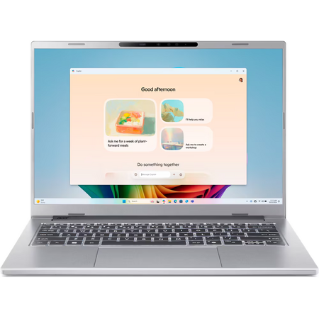 Laptop Acer Aspire 14 AI Intel Core Ultra 7 256V 4.8 GHz 14inch WUXGA IPS 120Hz 16GB LPDDR5X 512GB SSD Intel Arc Graphics 140V Windows 11 Home Pure Silver