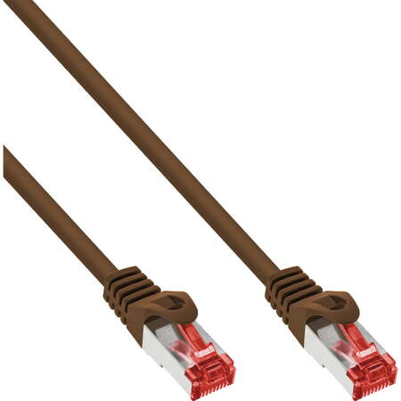 Cablu De Retea InLine RJ45 S/FTP Cat.5e 0.3m Maro