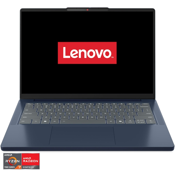 Laptop Lenovo IdeaPad Slim 3 14ARP10 AMD Ryzen 7 7735HS 4.75GHz 14inch WUXGA OLED 16GB DDR5 RAM 1TB SSD AMD Radeon 680M Graphics No OS Cosmic Blue