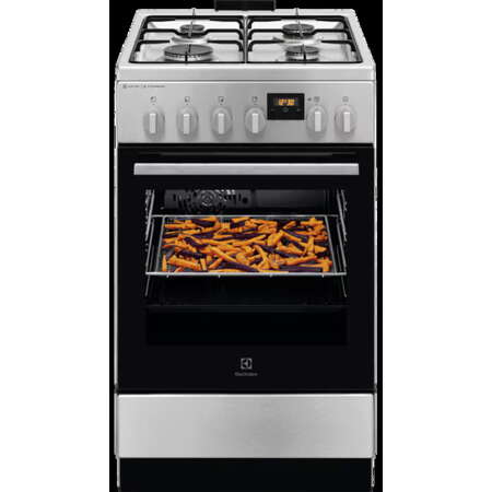 Aragaz Electrolux Mixt LKK564221X 4 Arzătoare Cuptor Electric Autocurățare Catalitică SteamBake AirFry 50Cm Inox