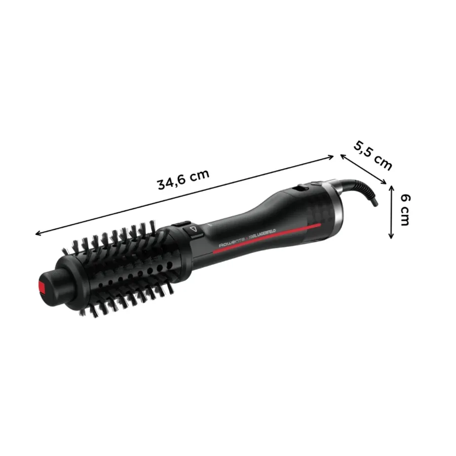 Perie de Par Rowenta Rotativa cu Aer Cald Karl Lagerfeld Pro Stylist CF961LF0 750W Negru/Roșu — imaginea 4