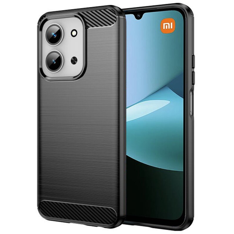 Husa Techsuit Xiaomi Redmi 15C 5G / 15C 4G Carbon Negru