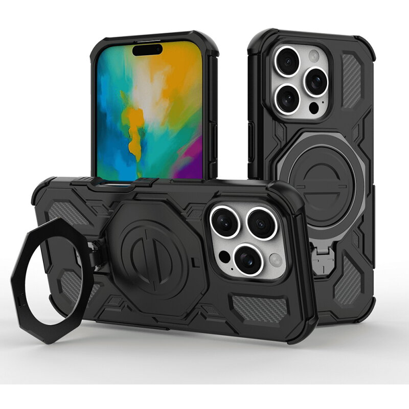 Husa Techsuit Xiaomi Redmi 15C 5G / 15C 4G Carbon Shield Pro Negru