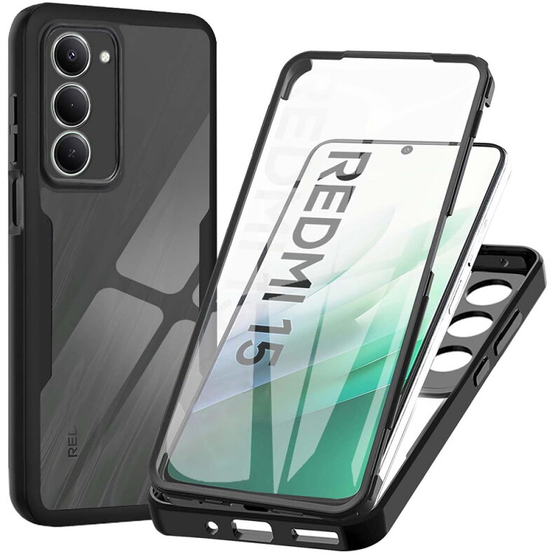 Husa Techsuit Xiaomi Redmi 15 5G / 15 4G ColorVerse 360 Negru