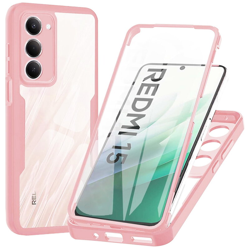 Husa Techsuit Xiaomi Redmi 15 5G / 15 4G ColorVerse 360 Roz