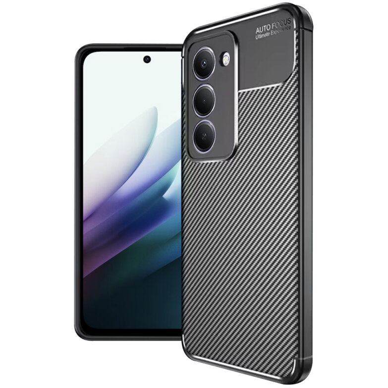 Husa Techsuit Xiaomi Redmi 15 5G / 15 4G CarbonFiber Negru