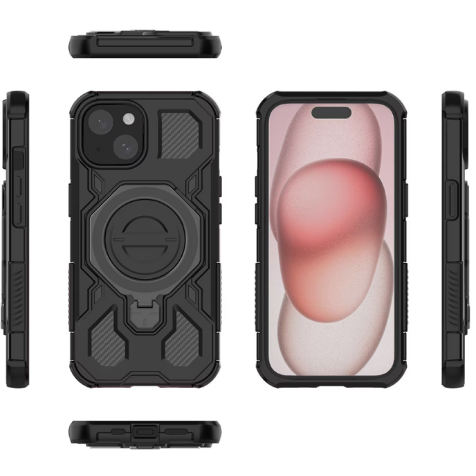 Husa Techsuit Xiaomi Redmi 15 5G / 15 4G Carbon Shield Pro Albastru — imaginea 3