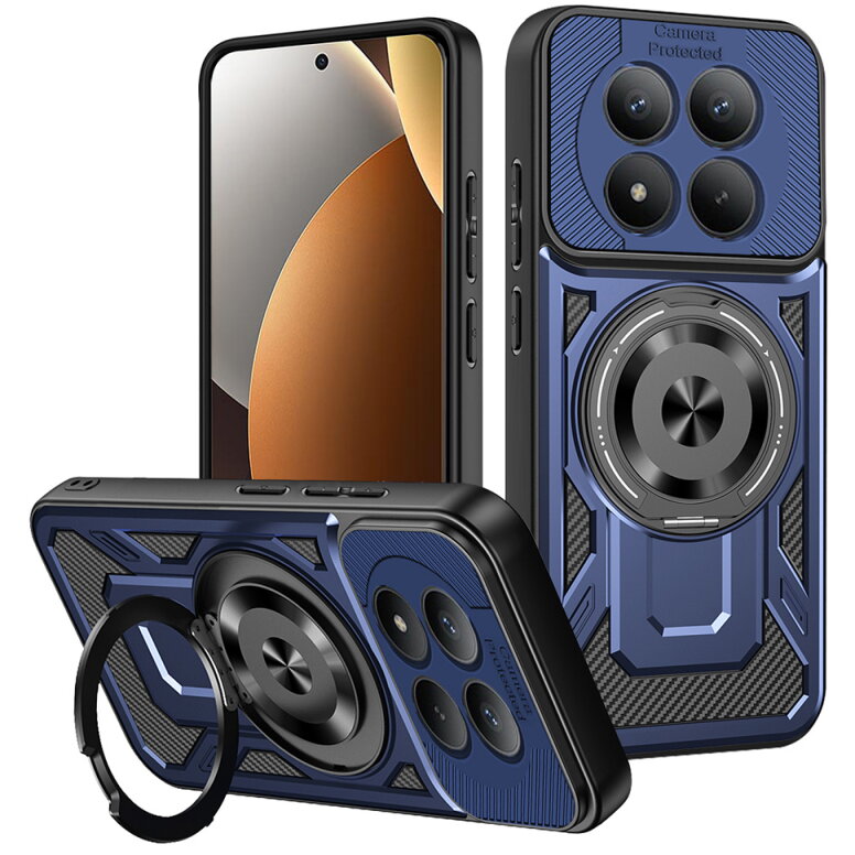 Husa Techsuit Xiaomi Redmi Note 15 Pro 5G RuggedCam Albastru