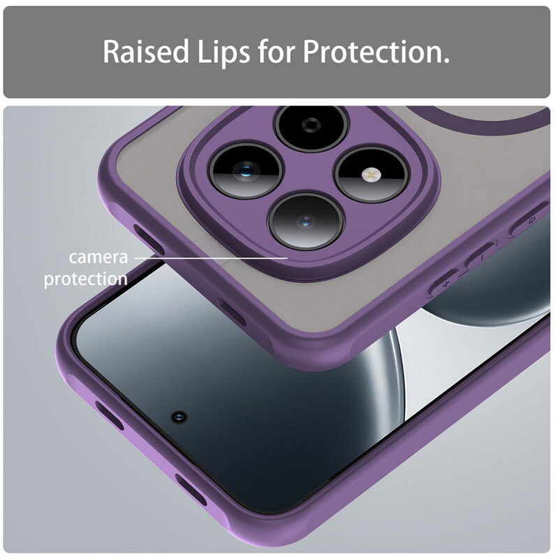 Husa Techsuit Xiaomi Redmi Note 15 Pro 5G HaloFrost II Mov — imaginea 3