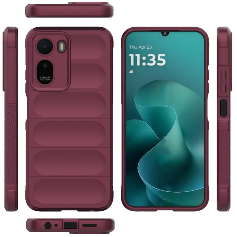 Husa Techsuit Xiaomi Redmi A7 Pro 4G Magic Shield Vișiniu — imaginea 4