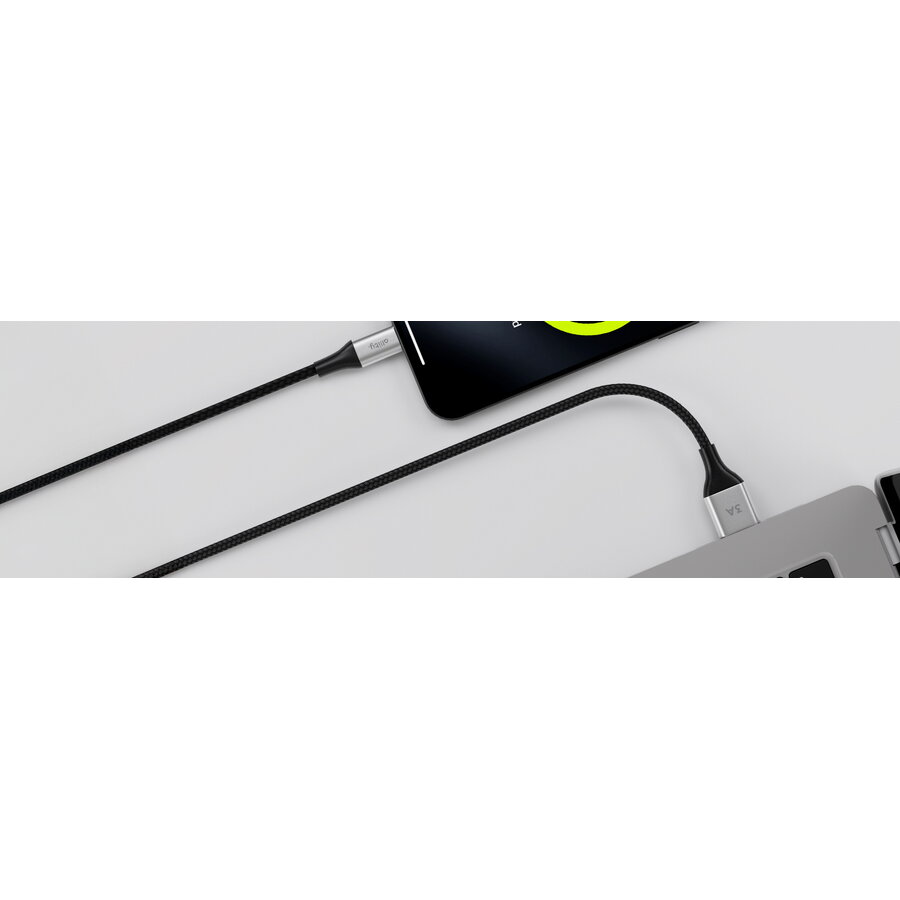 Cablu De Date Și Încărcare Allity AUC-01 USB-A La USB-C 3A 1M Negru — imaginea 6