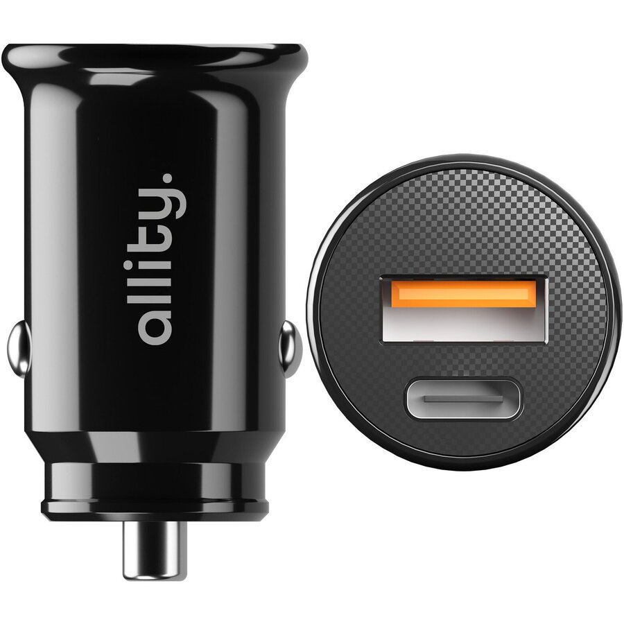 Incarcator Auto Allity ACC-100-30WAC 1x USB-C 1x USB-A 30W Negru