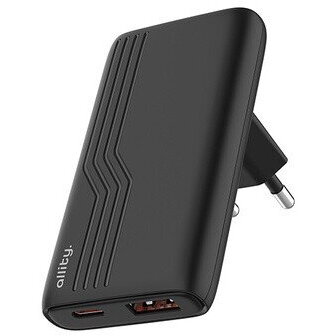 Incarcator Rețea Allity ATC-02-65WAC GaN PD QC 1x USB-C + 1x USB-A 65W Negru