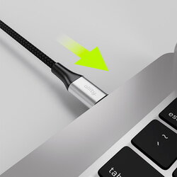 Cablu De Date Și Încărcare Allity AUC-01 USB-C La Lightning 27W 2M Negru — imaginea 5
