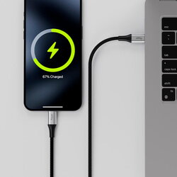Cablu De Date Și Încărcare Allity AUC-01 USB-C La Lightning 27W 2M Negru — imaginea 3