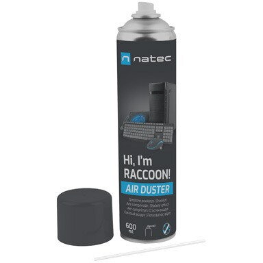 Aer Comprimat Natec Raccoon NSC-1763 600ml Negru