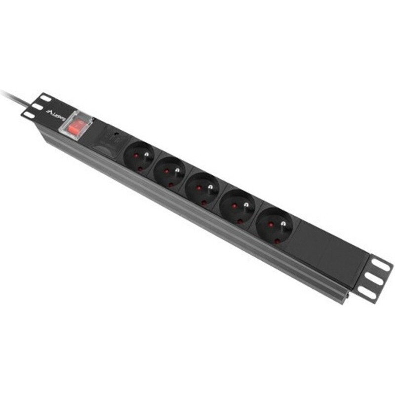 PDU Lanberg 5 Prize 1.5m Black