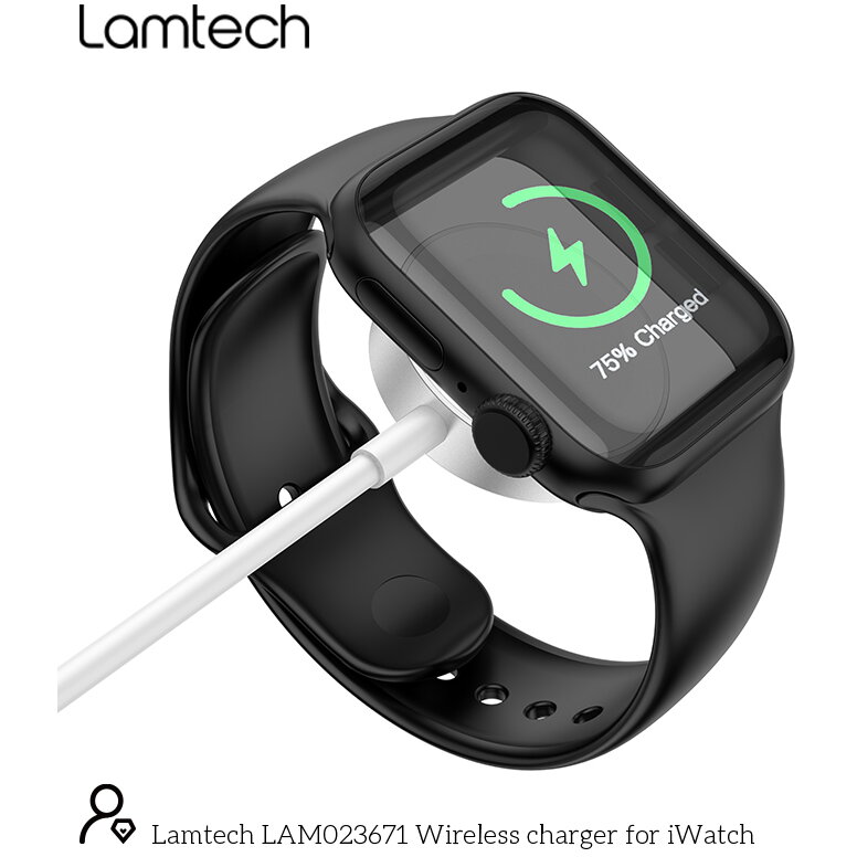 Cablu Încarcare iWatch Lamtech Type-C 1.2M Slim Alb — imaginea 2