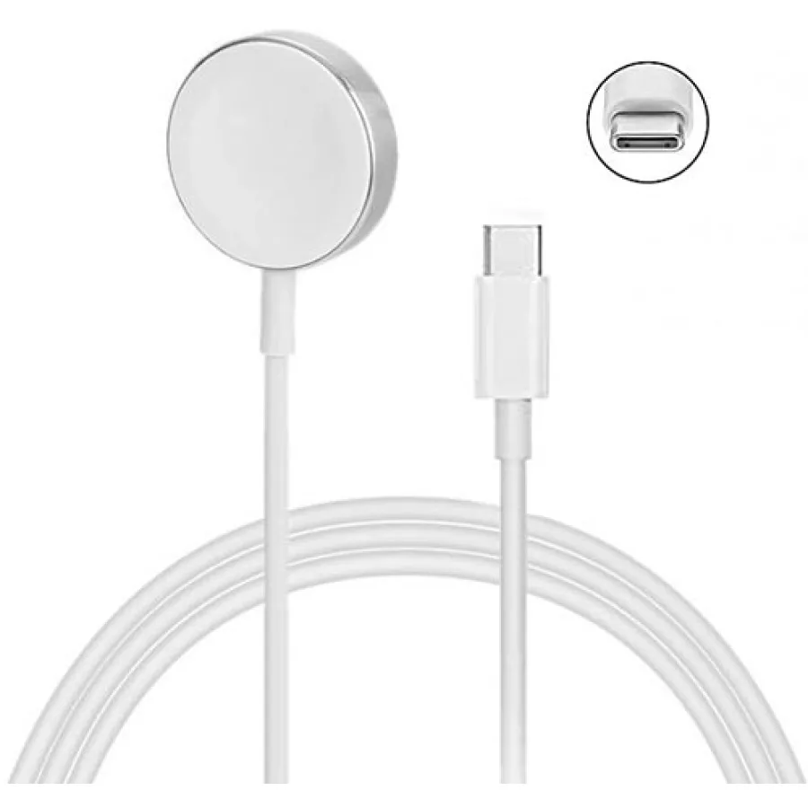 Cablu Încarcare iWatch Lamtech Type-C 1.2M Slim Alb