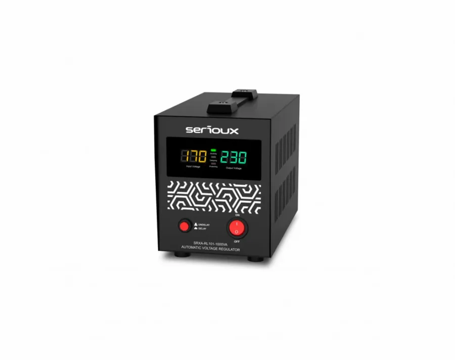 Stabilizator De Tensiune Serioux AVR RELAY 101-1000VA Negru
