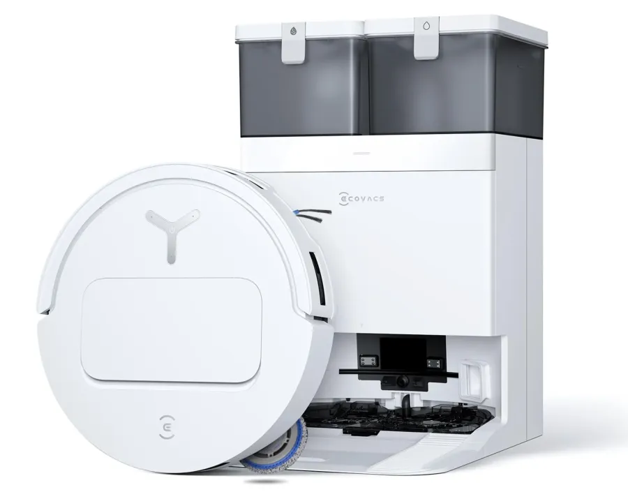 Robot de Aspirare Ecovacs DEEBOT T50 OMNI Gen3 25000Pa Navigație LiDAR TruEdge 2.0 Statie Automata Multifuncțională Alb
