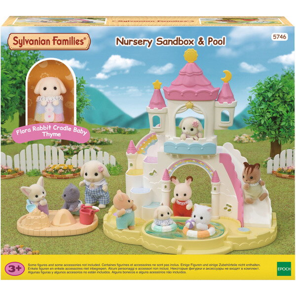 Jucărie Epoch Sylvanian Families Grădiniță Adventure cu Nisip și Piscină cu Figurina 3-7ani Multicolor