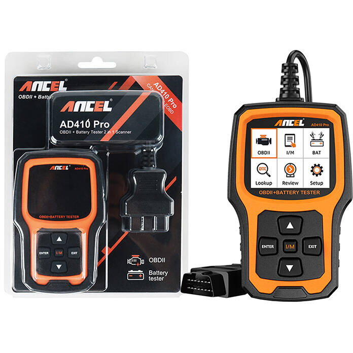 Dispozitiv Diagnoza Auto ANCEL AD410 PRO 2in1 Negru/Portocaliu — imaginea 3
