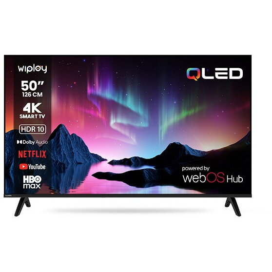 Televizor QLED Smart Allview QL50WiPlay6301-U Diagonala 50Inch / 126CM Ultra HD 4K WebOS Wi-Fi Bluetooth Negru