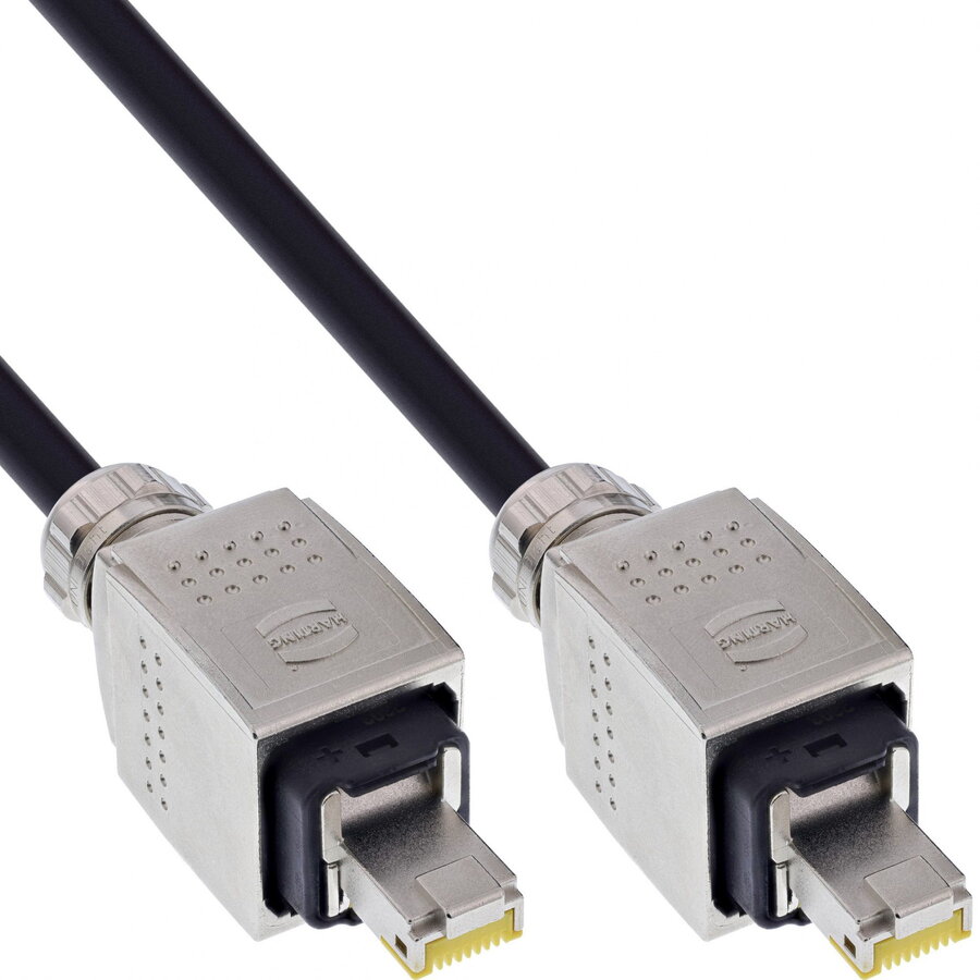 Cablu De Rețea InLine RJ45 Cat.6A S/FTP IP67 PUR Harting pentru exterior/aplicatii industriale 90m