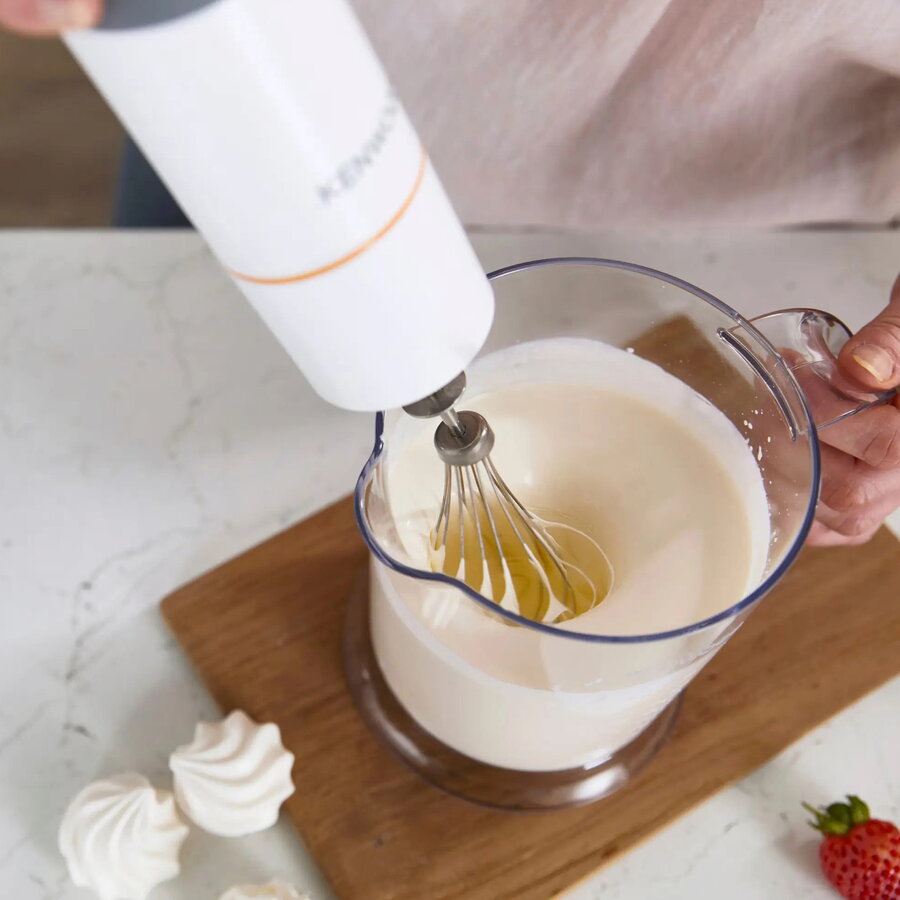 Mixer Vertical Kenwood Triblade XL HBM40.006WH Pahar Gradat 0.7L Accesoriu Piure Tel 2 Viteze Putere 850W Alb/Gri — imaginea 6