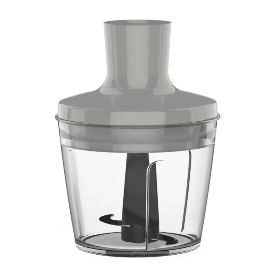 Blender Vertical Tefal Quickchef+ HB673B30 20 Viteze Funcție Turbo Tocător 0.5L Pahar Gradat 0.8L Tel Lame Powelix Picior Inox Putere 1000W Gri/Argintiu — imaginea 4