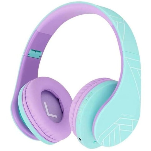 Căști PowerLocus Wireless Bluetooth Green and Purple