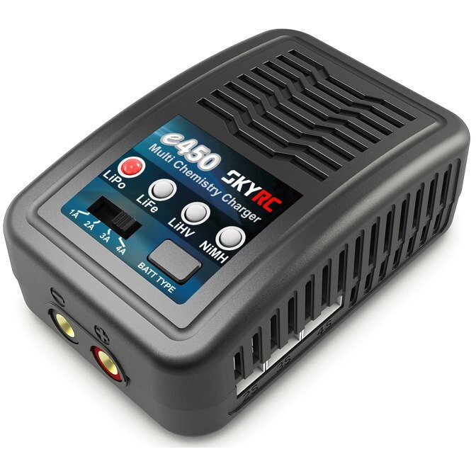 Incarcator SkyRC e450 pentru Baterii 2-4S / 6-8S LiPo / LiFe / LiHV / NiMH Negru