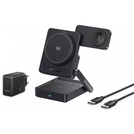 Incarcator Baseus Rețea Wireless PicoGo AF21 3in1 35W Negru