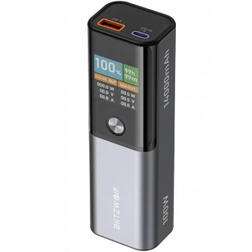 Baterie Externă BlitzWolf BW-P23 14000mAh 100W QC + PD 1 x USB-A - 1 x USB-C Gri